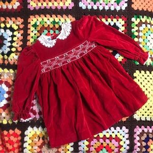 Children’s vintage red holiday dress